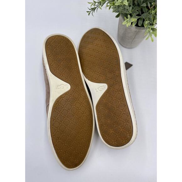 UGG Women's Tan Carilyn Demitasse Slip On Lace Up Ribbon Shoe Sz 11 S/N 1013356 - Picture 5 of 12